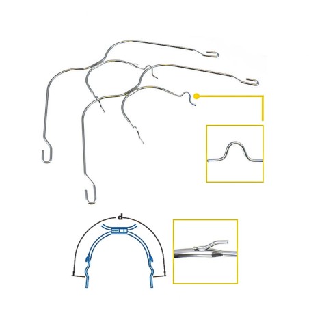 EXORAL FACEBOW 045 W/LOOPS/HOOKS LONG n5