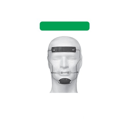 FACE MASK GREEN LARGE HORIZONTAL adj.